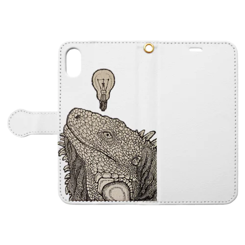 電球iguana Book-Style Smartphone Case