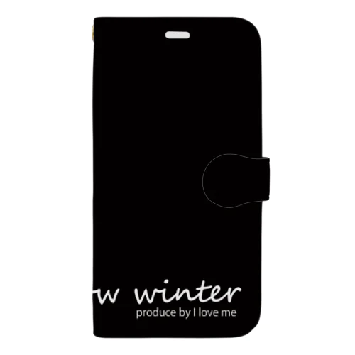 文字のみ shadow winter_02 Book-Style Smartphone Case