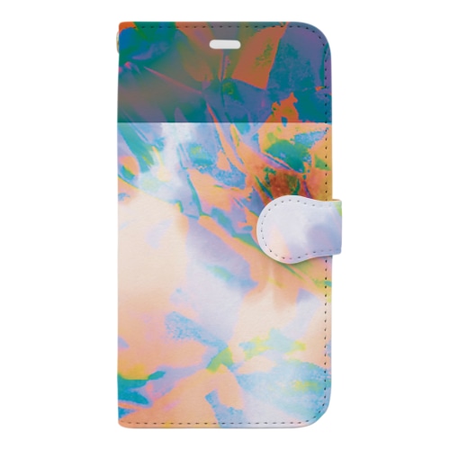 少しサイケで花 Book-Style Smartphone Case