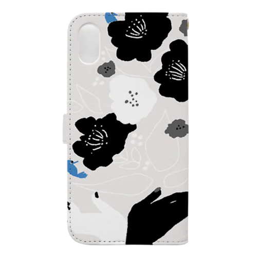 black flower & blue bird Book-Style Smartphone Case