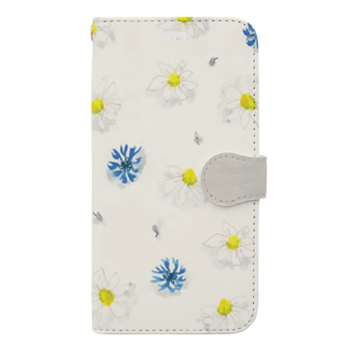 花柄シンプル Book-Style Smartphone Case