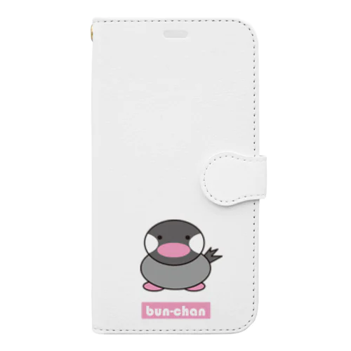 ブンちゃん（桜文鳥） Book-Style Smartphone Case