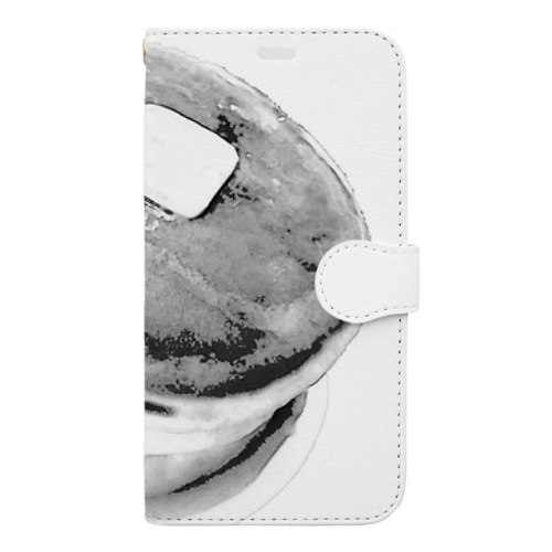 白いホットケーキ Book-Style Smartphone Case