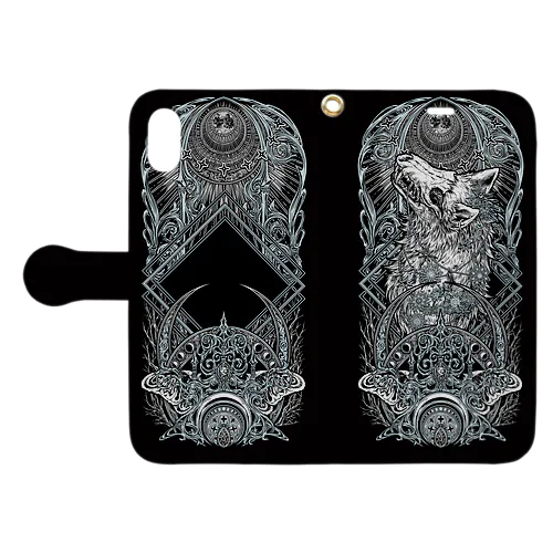 TAROT - THE MOON. Black Book-Style Smartphone Case