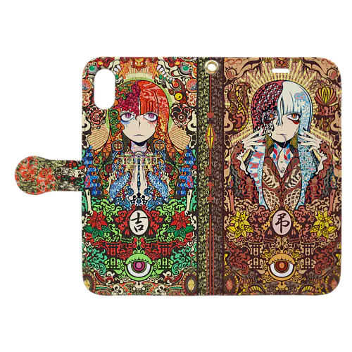 吉弔スマホケース【iPhoneXR】 Book-Style Smartphone Case