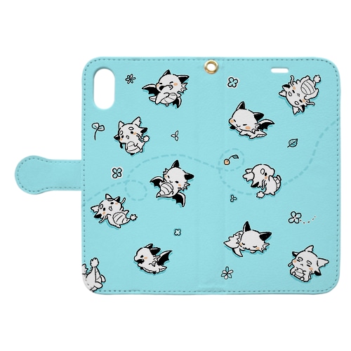 東洋竜さんと西洋竜さん手帳型スマホカバー Book-Style Smartphone Case