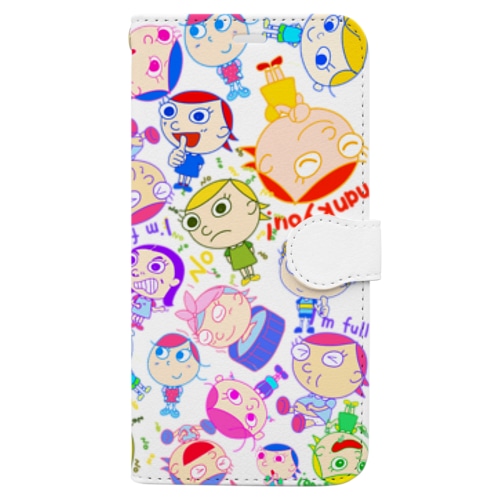 カラフルファミリー Book-Style Smartphone Case