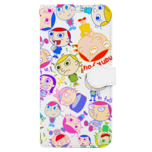 カラフルファミリー Book-Style Smartphone Case