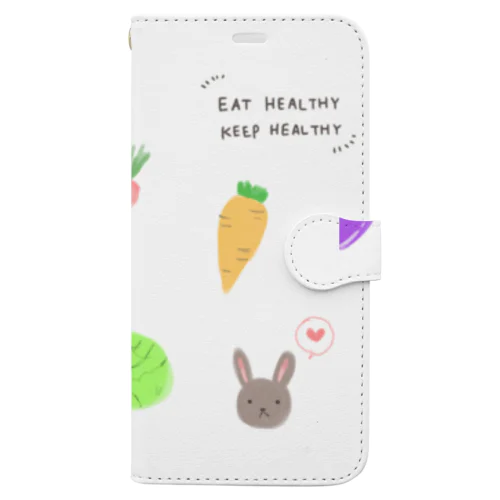 好き嫌いの多いウサギ Book-Style Smartphone Case