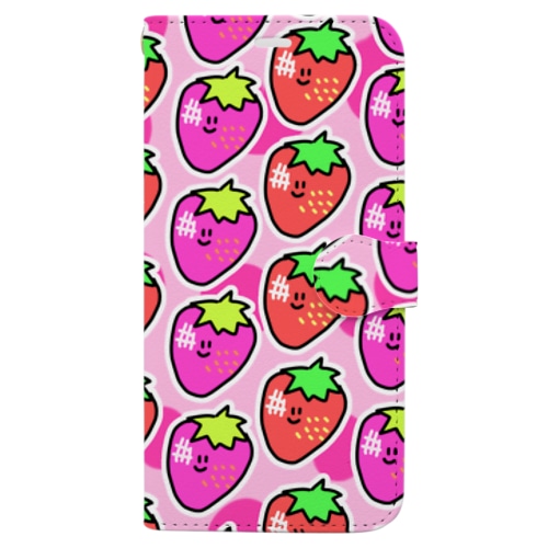 いちごちゃんず Book-Style Smartphone Case