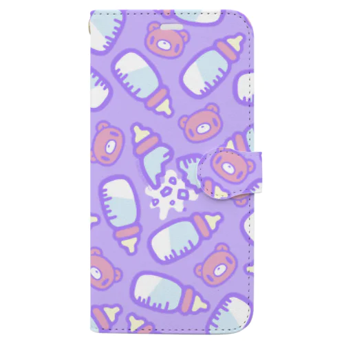 【各20点限定】ベビーグル〜ミ〜 (2/purple)  Book-Style Smartphone Case