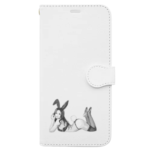 モノトーン♡バニーガール Book-Style Smartphone Case