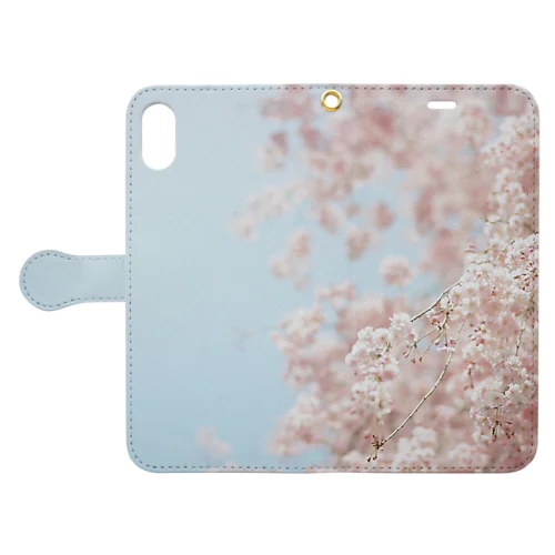 桜 手帳型スマホケース