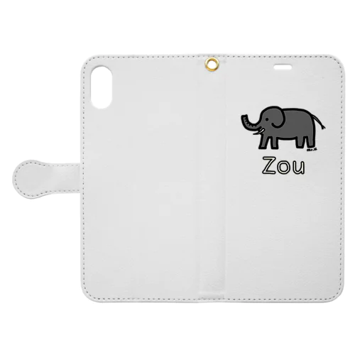 Zou (ゾウ) 色デザイン 手帳型スマホケース