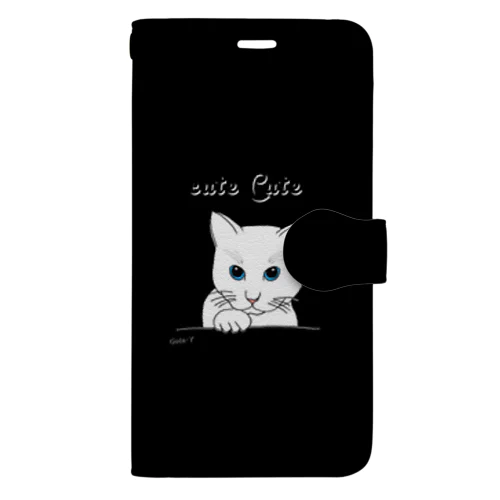 女白猫 Book-Style Smartphone Case