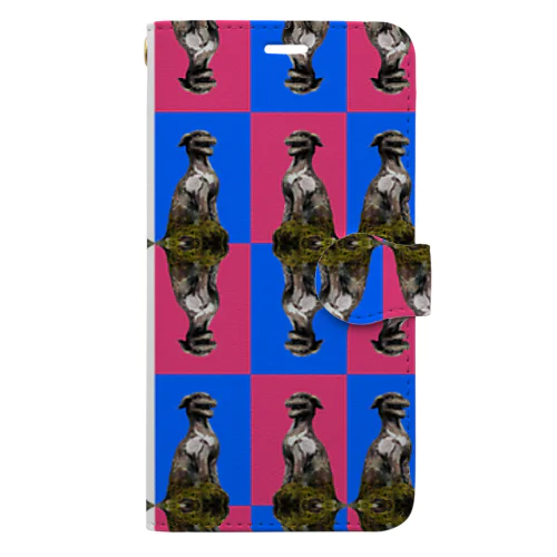 大口真神_CHECK_bluepink Book-Style Smartphone Case