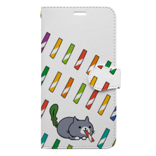 にゃっこら 好物にうもれる飼い猫 / NYACO-PBSC-S-0001S Book-Style Smartphone Case