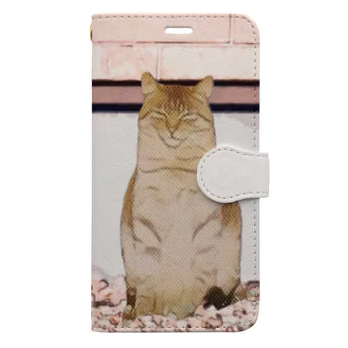 ひなたぼっこする猫 Book-Style Smartphone Case