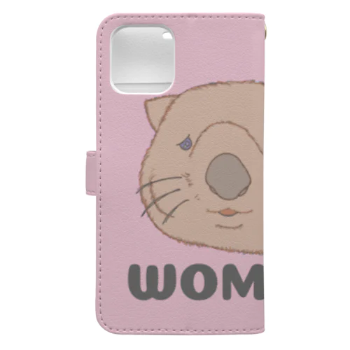 WOMBAT🌸PINK   #ウォンバットグッズ 手帳型スマホケース