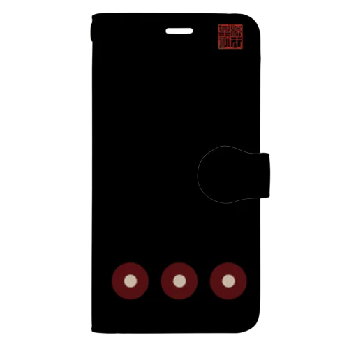 蛇目紋黒羅紗陣羽織柄 Book-Style Smartphone Case