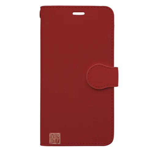 猩々緋羅紗地違い鎌模様陣羽織柄 Book-Style Smartphone Case