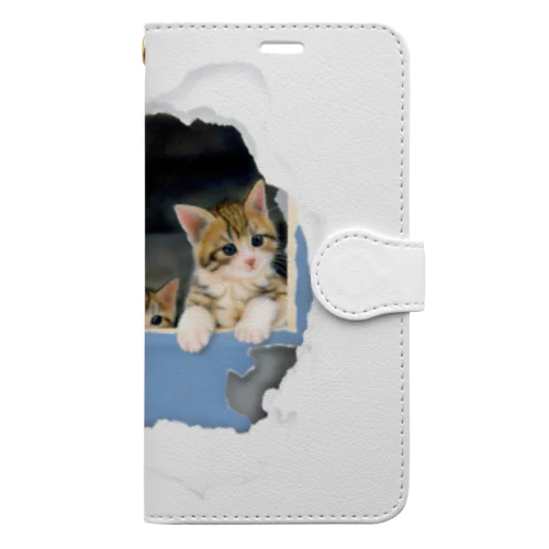 子猫 絵：SECRET BASE ～ぼくたちのひみつきち～ Book-Style Smartphone Case