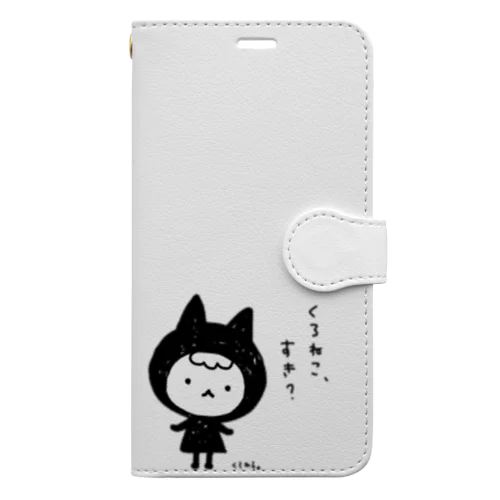 黒猫のくろね子。 Book-Style Smartphone Case