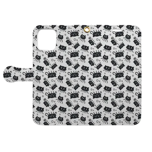 ねこくらげ（表情5種） Book-Style Smartphone Case