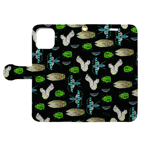 Black chic insects Book-Style Smartphone Case