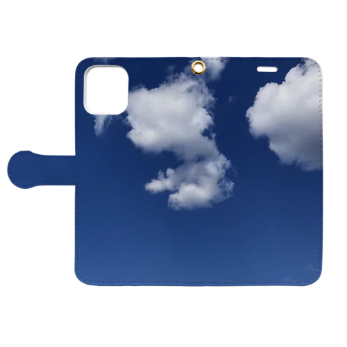 青空　白い雲　ふんわり Book-Style Smartphone Case