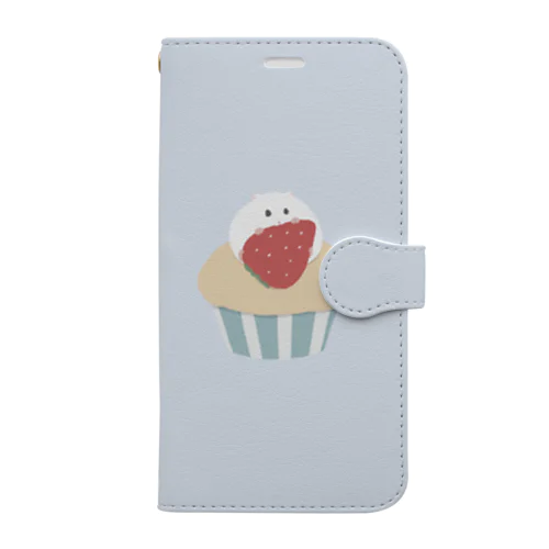 カップケーキハムスター Book-Style Smartphone Case