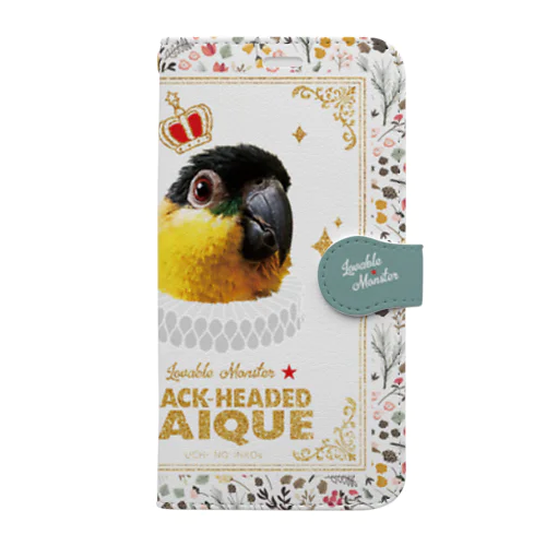 鳥貴族　ズグロシロハラインコ Book-Style Smartphone Case