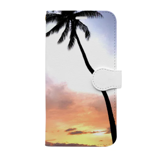 ヤシの木と夕日 第二弾 Book-Style Smartphone Case