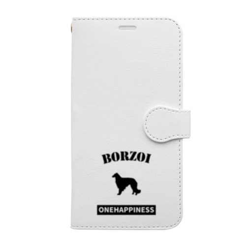 ボルゾイ  ONEHAPPINESS Book-Style Smartphone Case