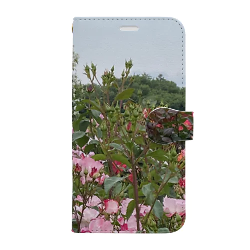 ピンクの薔薇③ Book-Style Smartphone Case