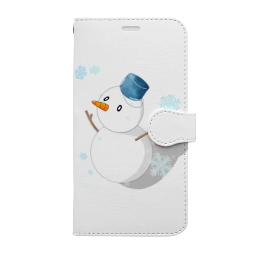 雪だるま☃️ 手帳型スマホケース