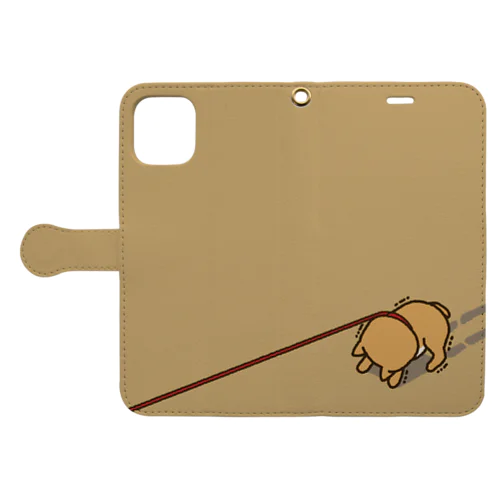 茶色のイヤイヤ柴犬 Book-Style Smartphone Case