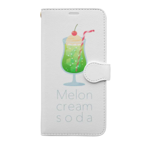 メロンクリームソーダ Book-Style Smartphone Case
