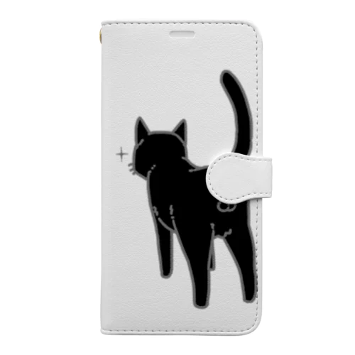 ねこけつω（黒猫） Book-Style Smartphone Case