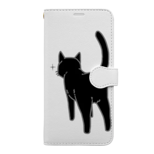 ねこけつ（黒猫） Book-Style Smartphone Case