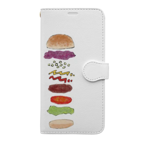 ハンバーガー Book-Style Smartphone Case