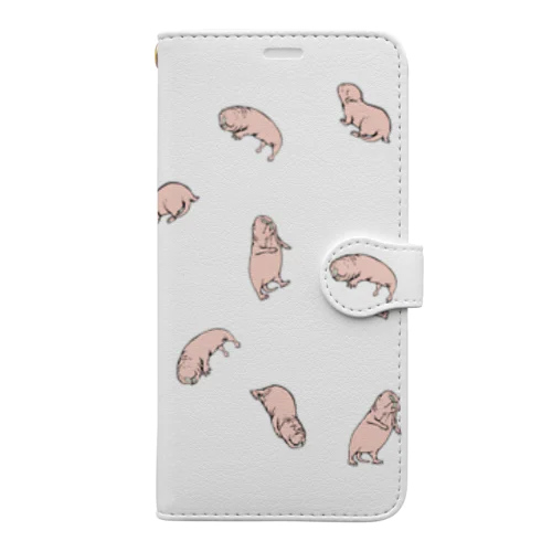 〈大〉 ハダカデバネズミの集い Book-Style Smartphone Case