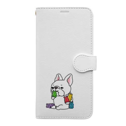 ガミィベア食べるフレブルちゃん。白い子。 Book-Style Smartphone Case