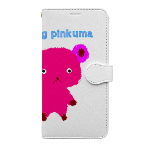 ぴんくまくん　  #くま　#アニマル　 Book-Style Smartphone Case