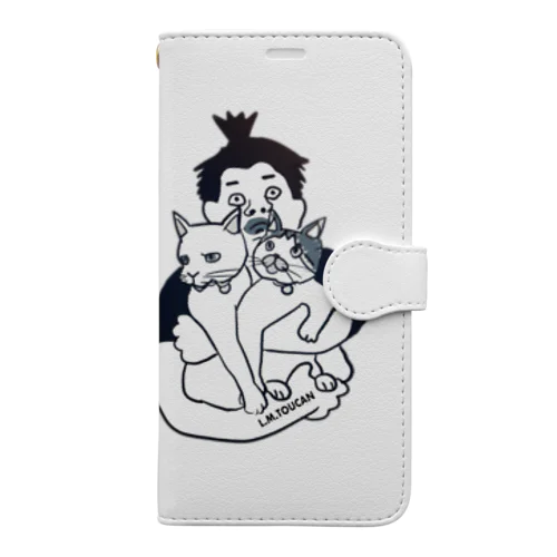 俺は猫が好き Book-Style Smartphone Case