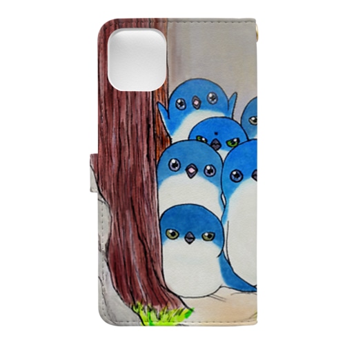 我々がフェアリーペンギンを見ている時、フェアリーペンギンもまた我々を見ているのだ Book-Style Smartphone Case