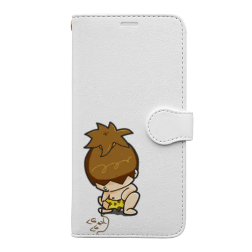 Gen-jinくん -らくがき- Book-Style Smartphone Case