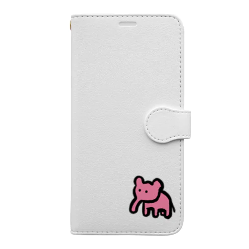 ピンクゾウ Book-Style Smartphone Case