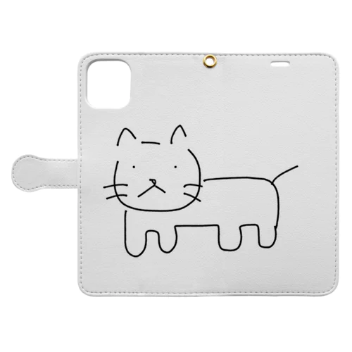 ねこ フルボディ Book-Style Smartphone Case