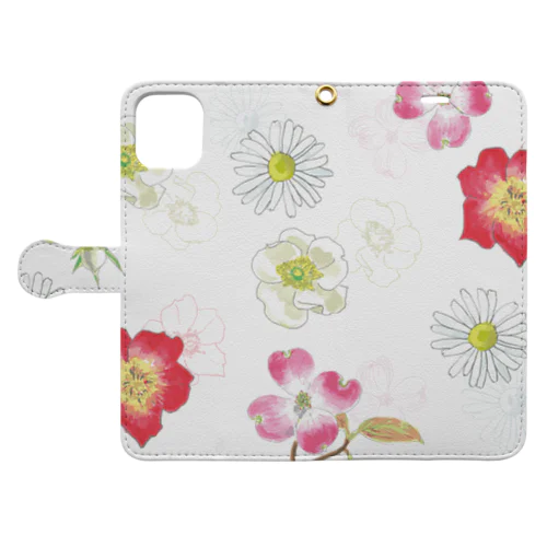 floral smart phone case 手帳型 Book-Style Smartphone Case